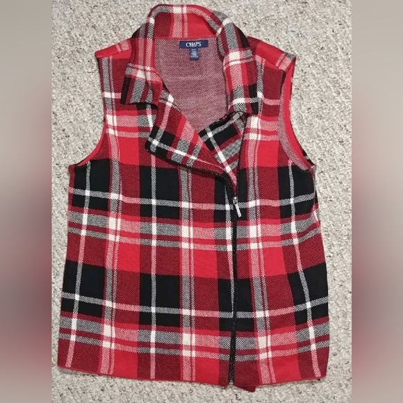 Chaps knit plaid vest - Picture 6 of 7